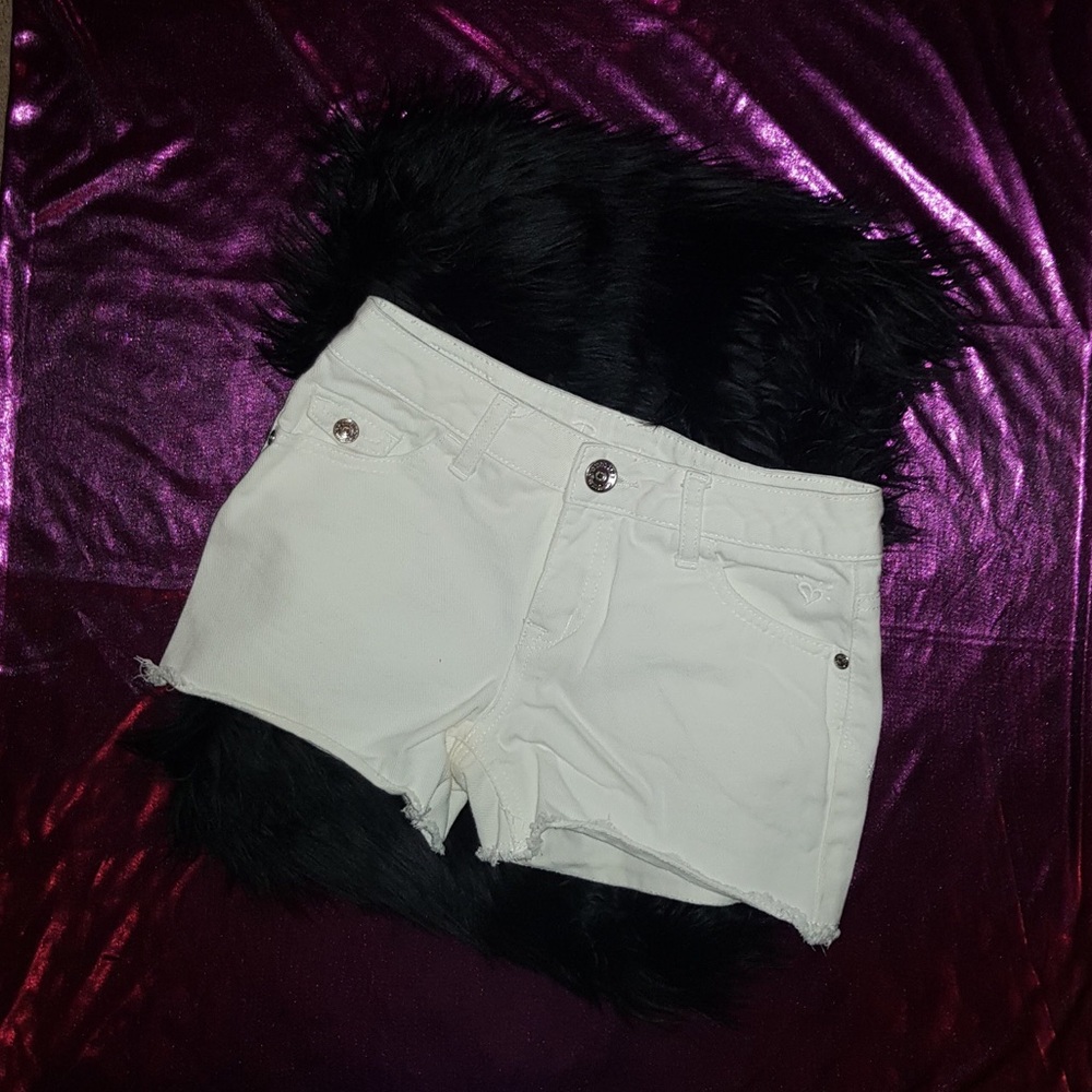 Justice White Denim Shorts